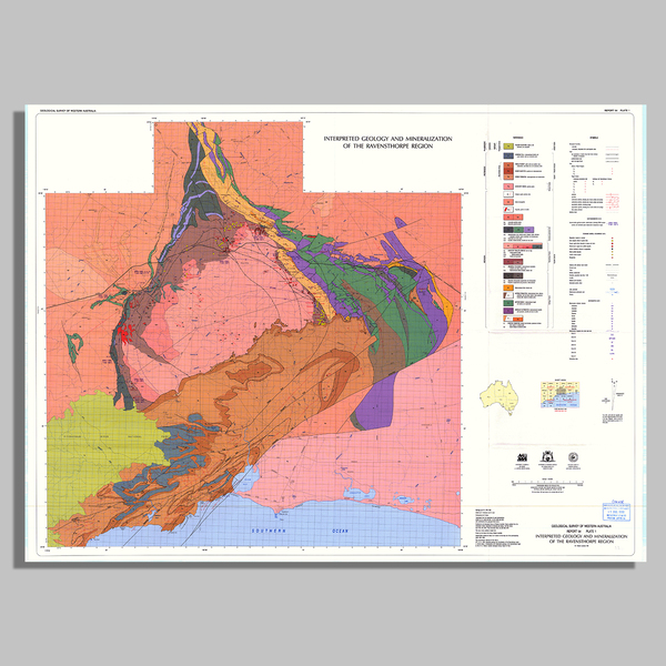 Interpreted geology and mineralization of the Ravensthorpe region (1:100 000)