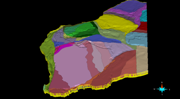 Figure 2. Crustal blocks of the WA State 3D Geomodel 2021