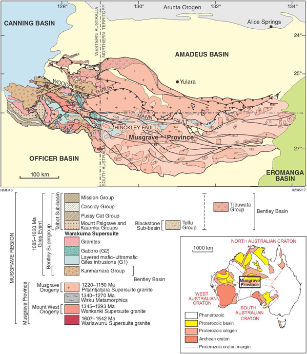 Regional geological map of the Musgrave Province