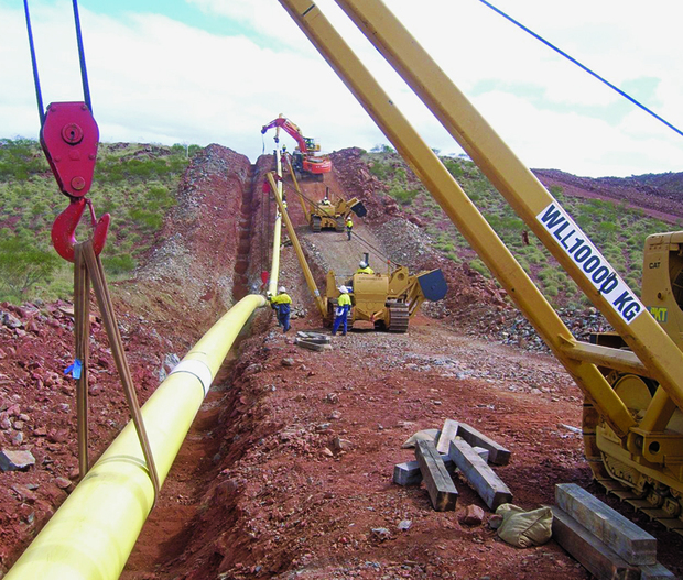 Pipeline construction (Photo courtesy of DMP Resources Division, Richard O’Brien)