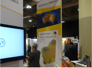 Australia Minerals booth at the PDAC 