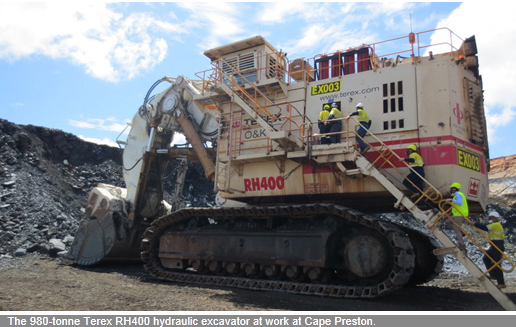 The 980-tonne Terex RH400 hydraulic excavator