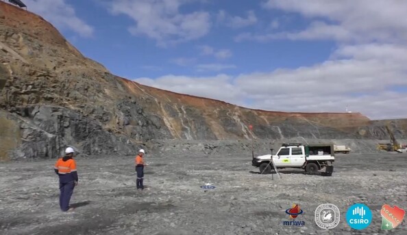 Drone survey of opencut at Tampia gold mine