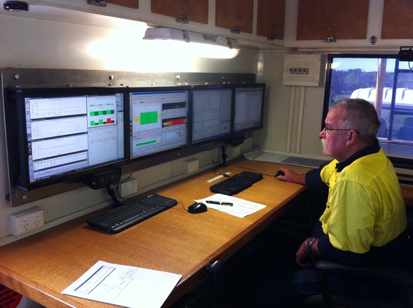 Inside the data van monitoring wireline logging